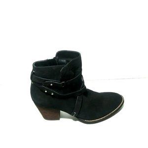 Sam Edelman Merton Black Suede Leather Zip
